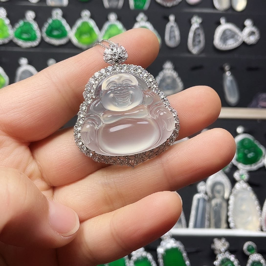 玛瑙/玉髓颈饰银S925镶嵌