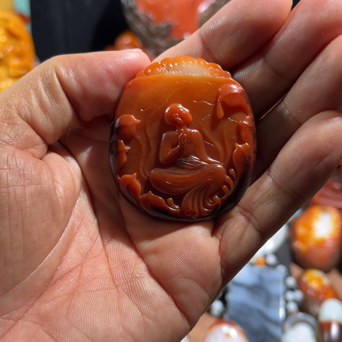 吊坠(不含链)未镶嵌和田玉微**海