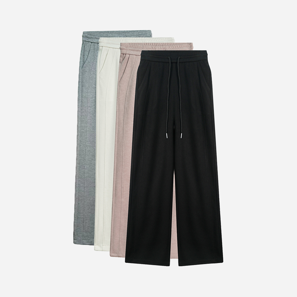 X2566【新品】时尚高级感气质简约高腰休闲遮肉显瘦窄版阔腿裤