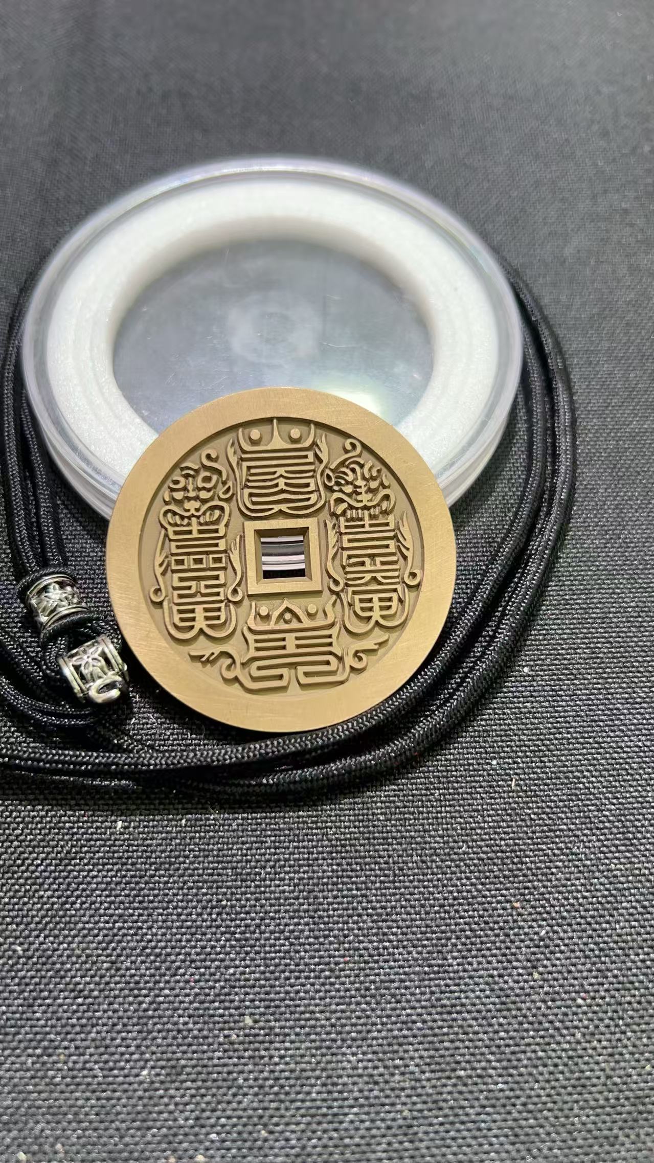 紫薇讳原铜光雕母民俗花钱非遗工艺品保真老铜