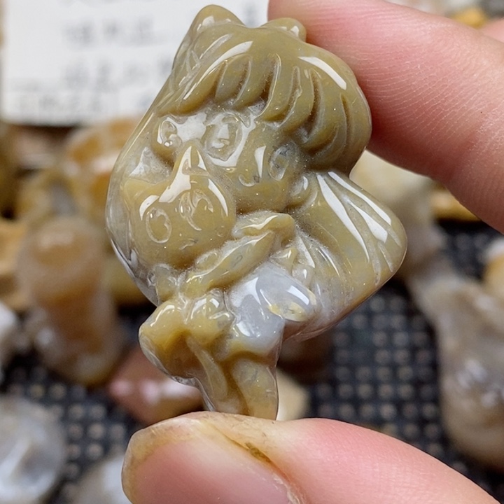 颈饰未镶嵌硅化珊瑚（珊瑚玉）小