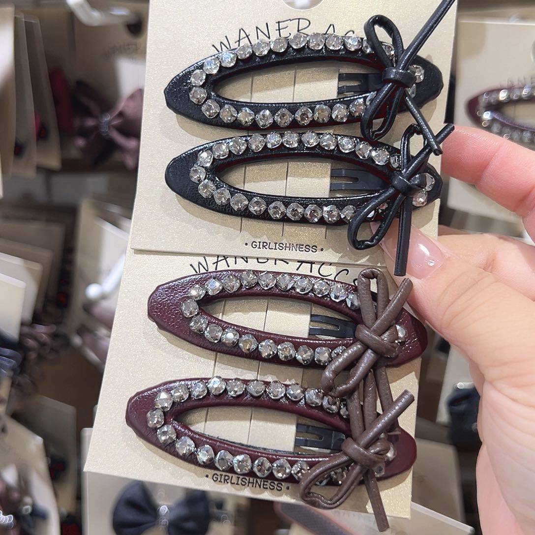 非金属皮质蝴蝶结掰掰各一对