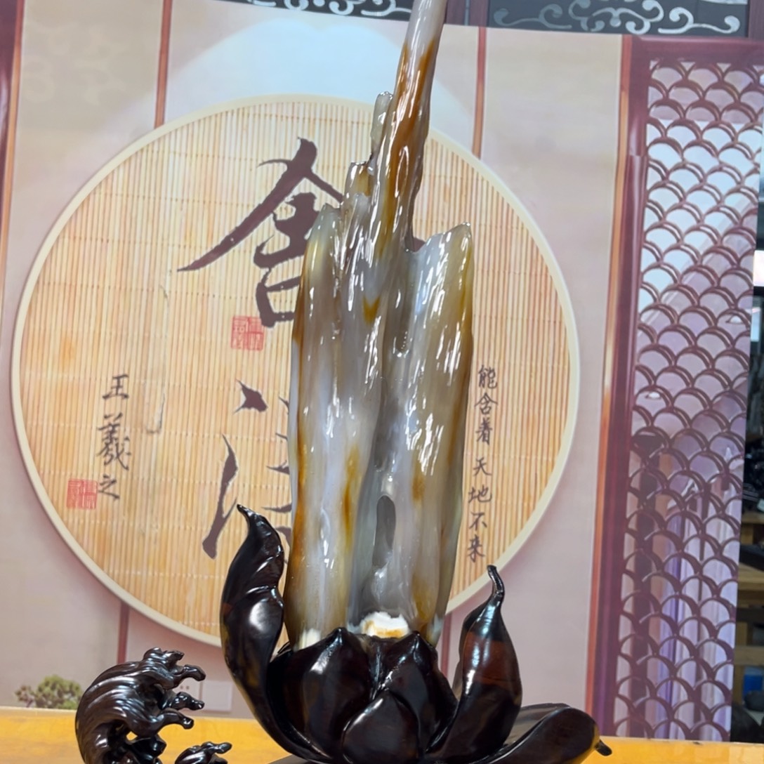 硅化玉（树化玉）未镶嵌摆件
