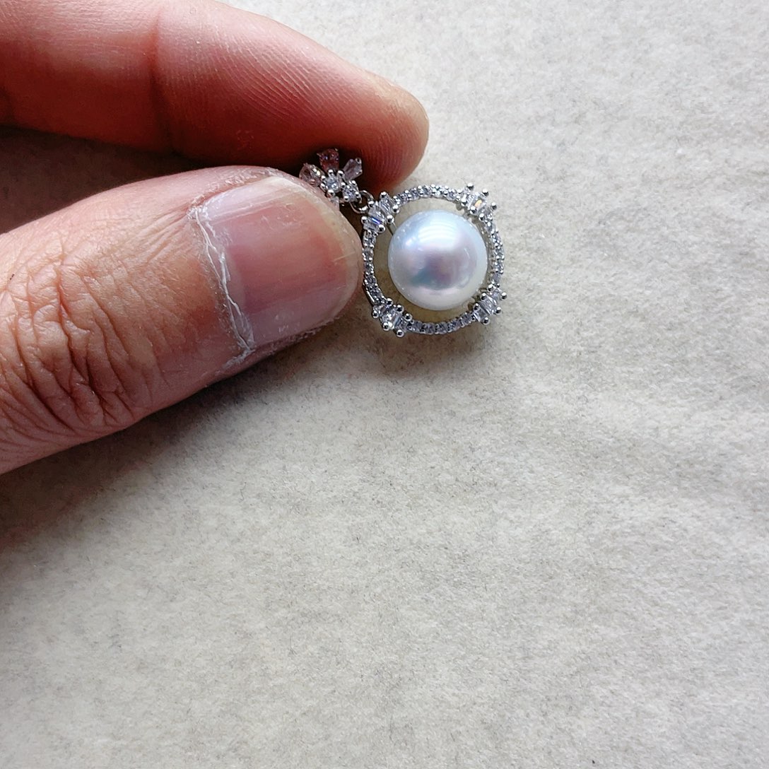 海水珍珠颈饰银S925镶嵌