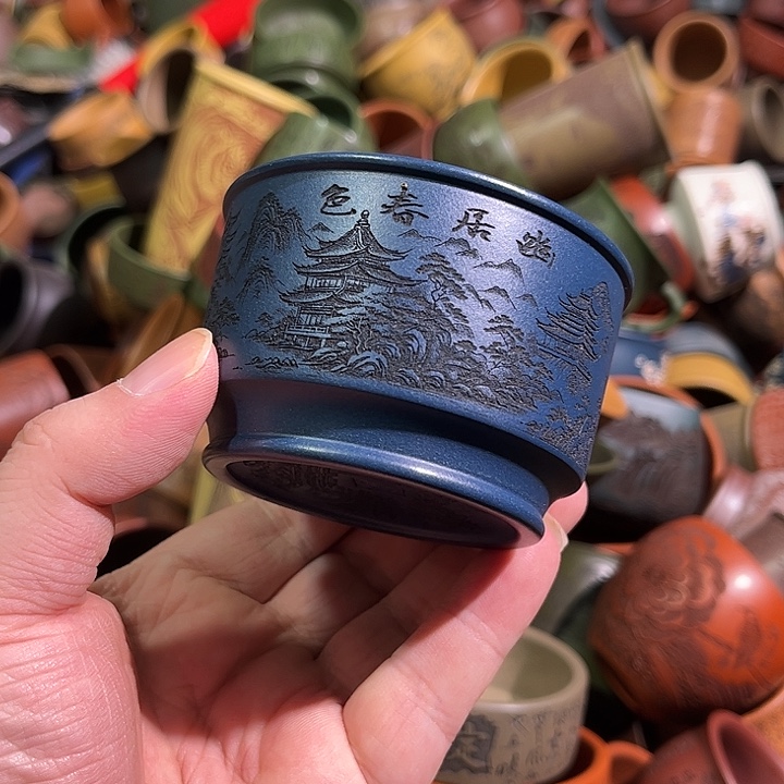 紫砂茶杯全手工紫砂主人杯