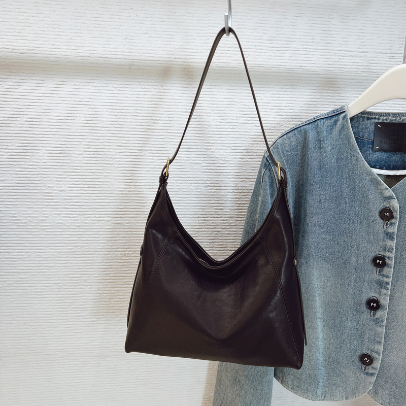 大容量托特包百搭单肩斜挎包时尚休闲女士经典肩包复古小众纯色