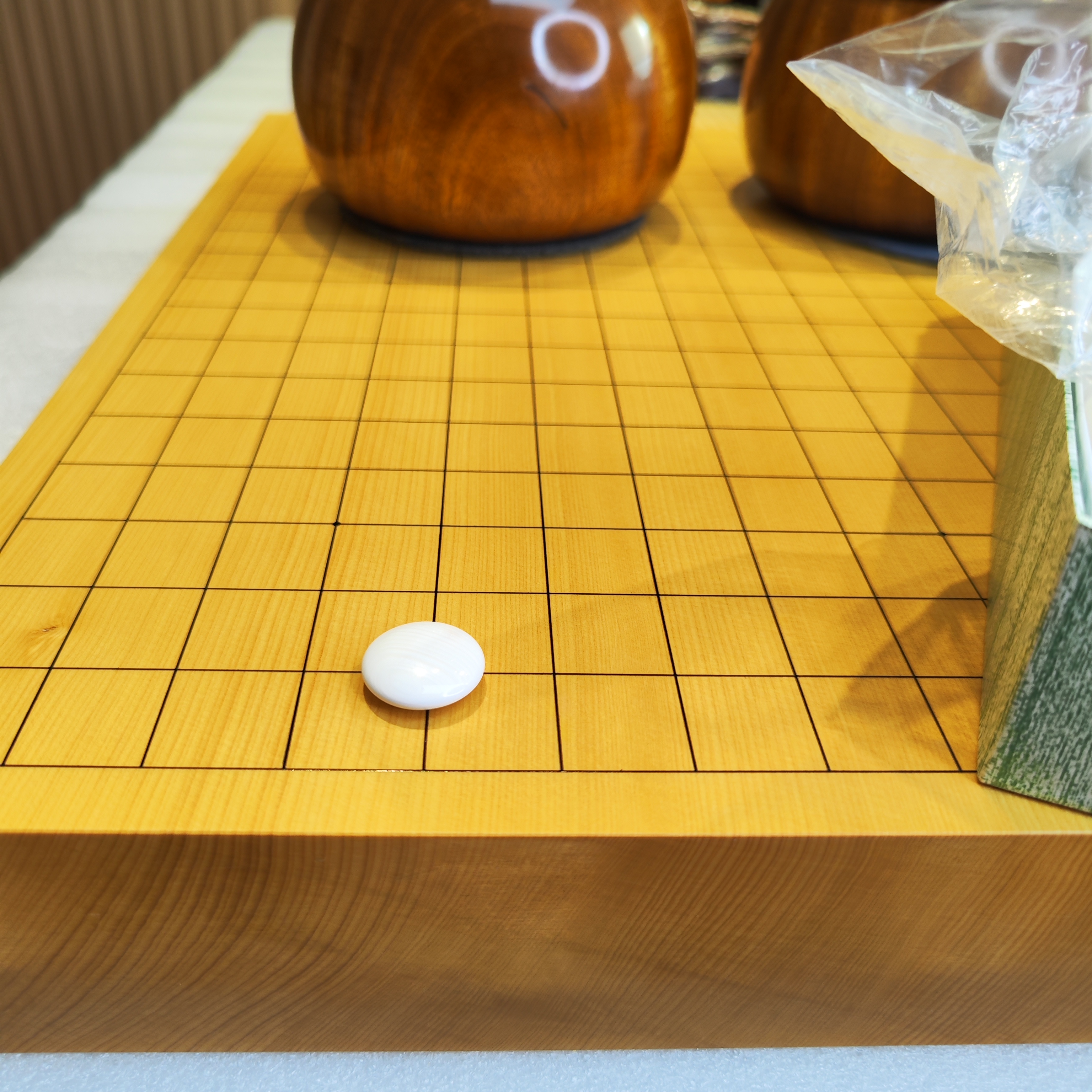 本榧7.5㎝厚松川棋盘店制作围棋盘独木盘