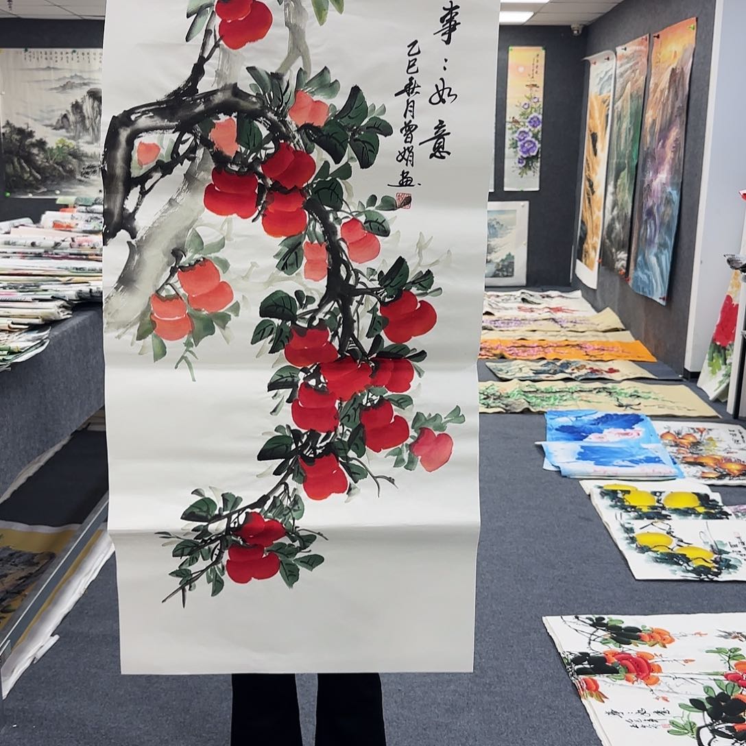 国画作品小姐姐放漏中