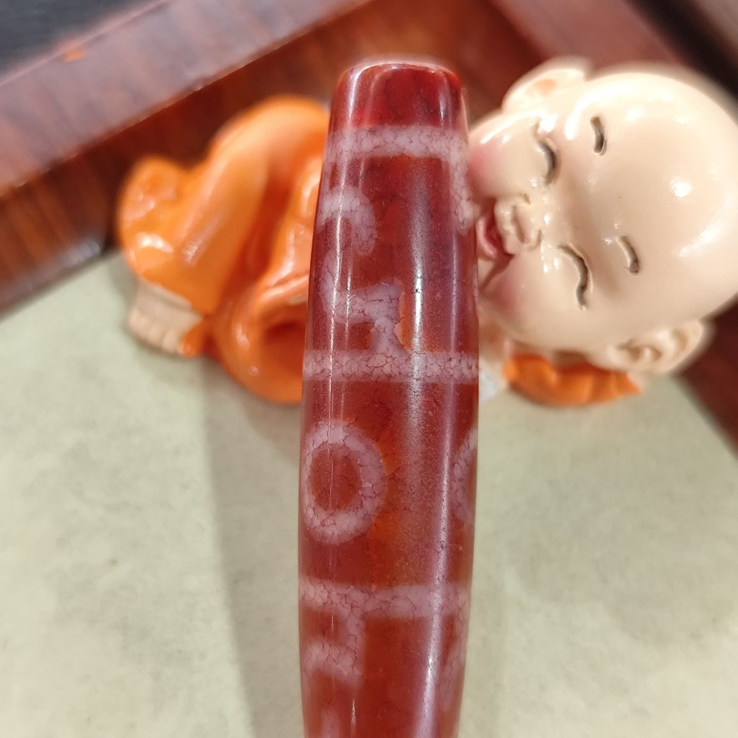 龙鳞凤血，三眼莲师法器59*13