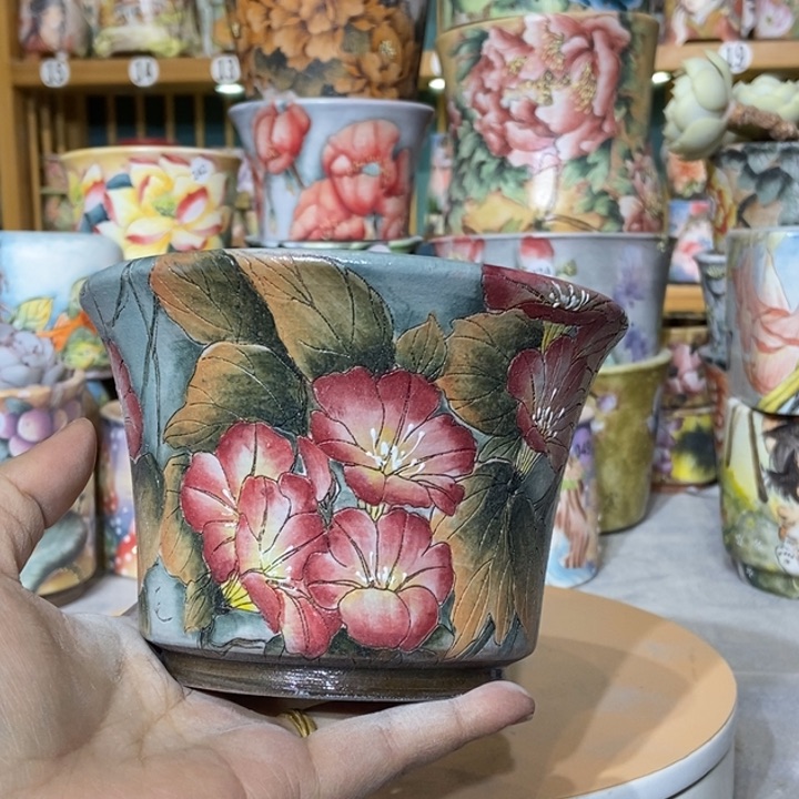 红陶景德镇艺术手绘作品