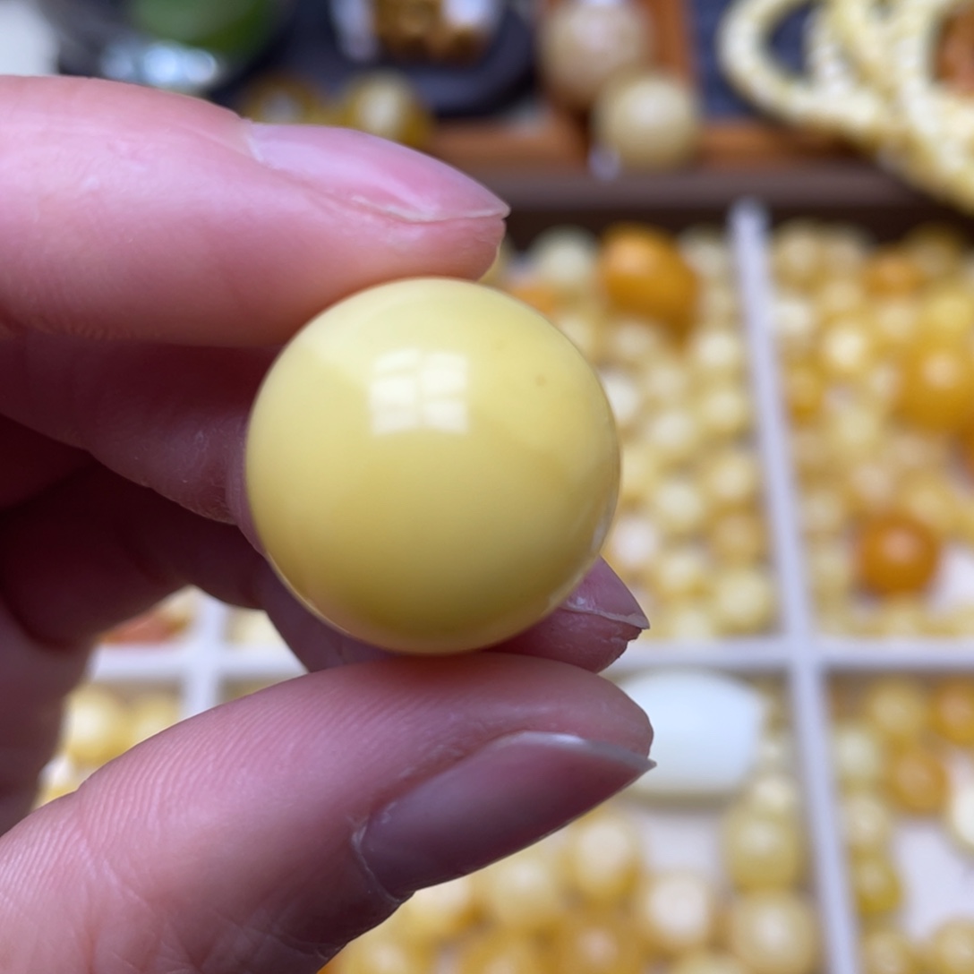 蜜蜡珠宝奇石未镶嵌粉19