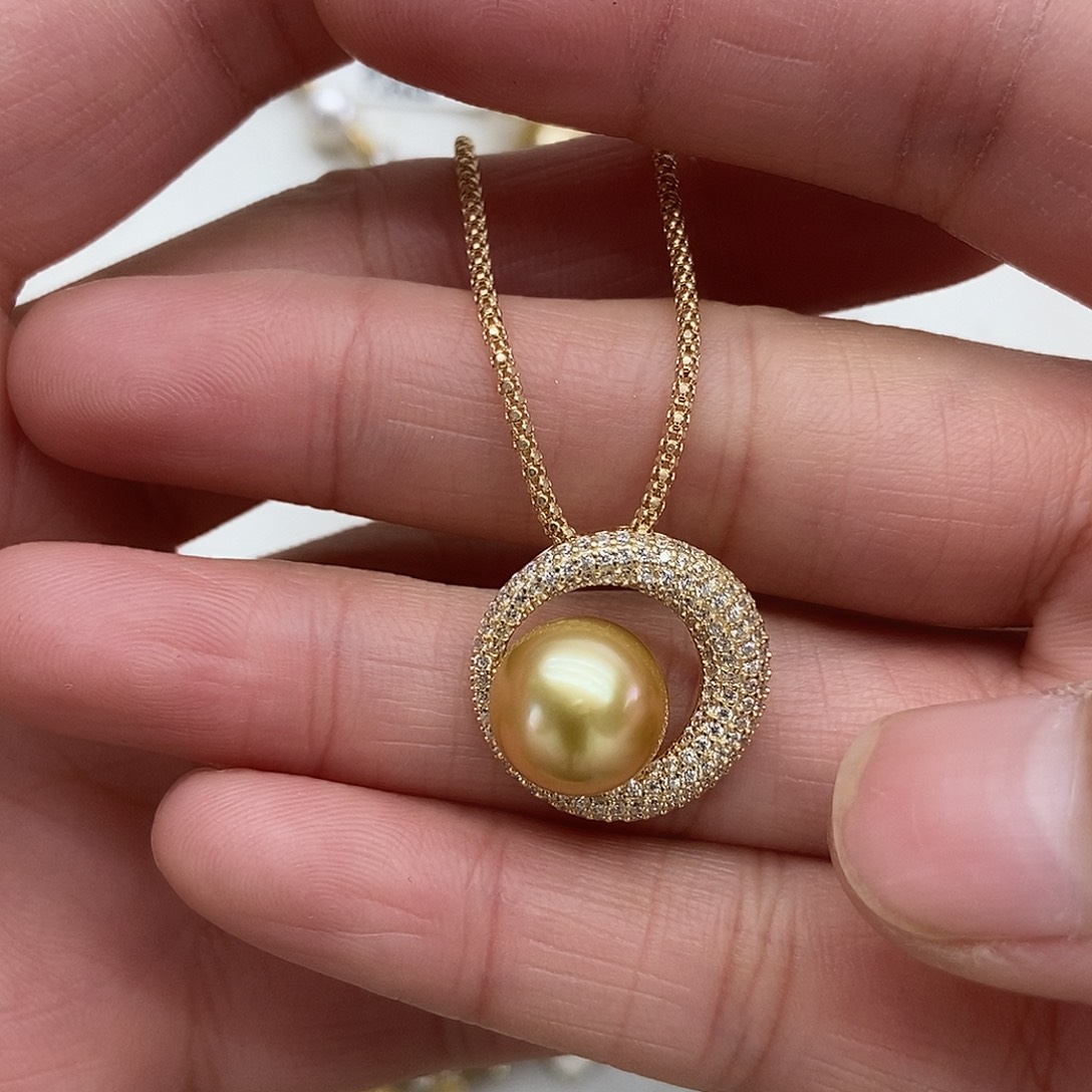 沐***吊坠(赠链)海水珍珠银S925镶嵌