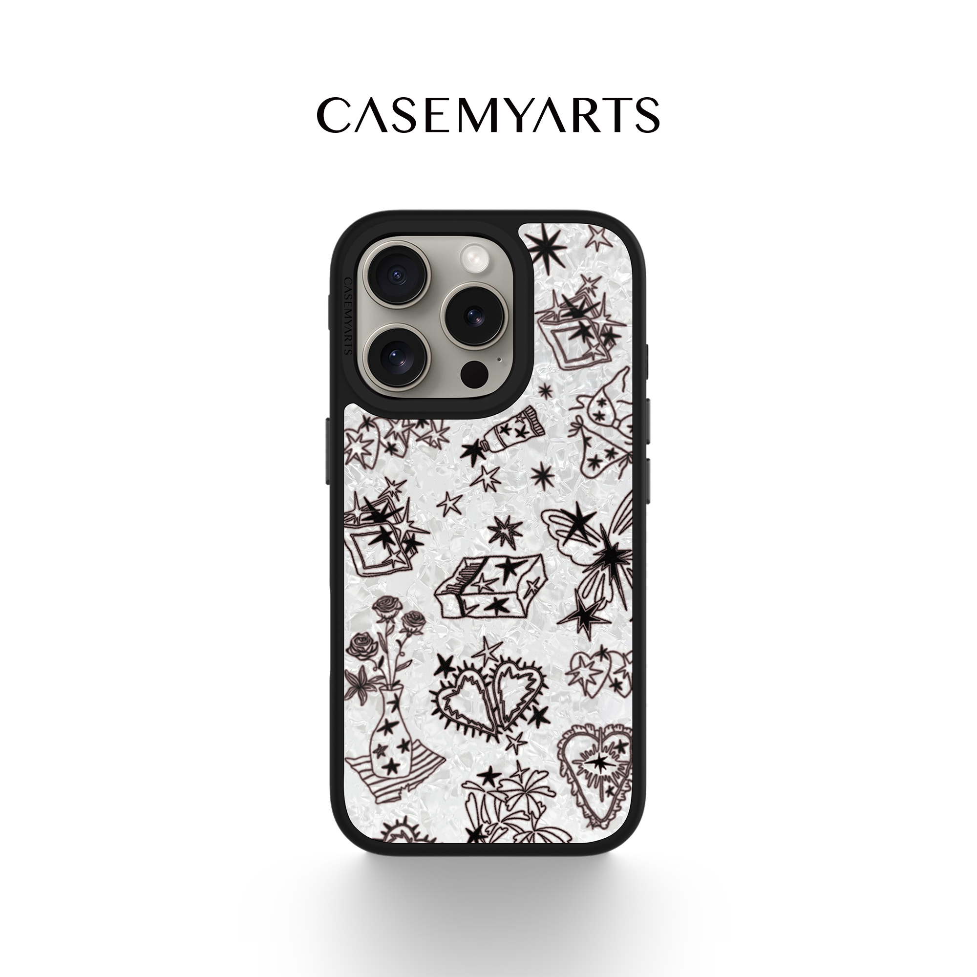 CASEMYARTS梦幻星贝轻薄防摔磁吸手机壳适用苹果17/16/15/Pro/Max