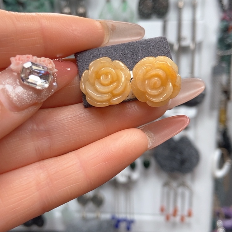 【闪购商品】翡翠耳饰银S925镶嵌优化