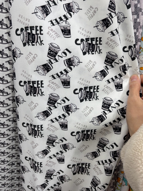 真丝缎花色！咖啡杯男款1.5幅宽