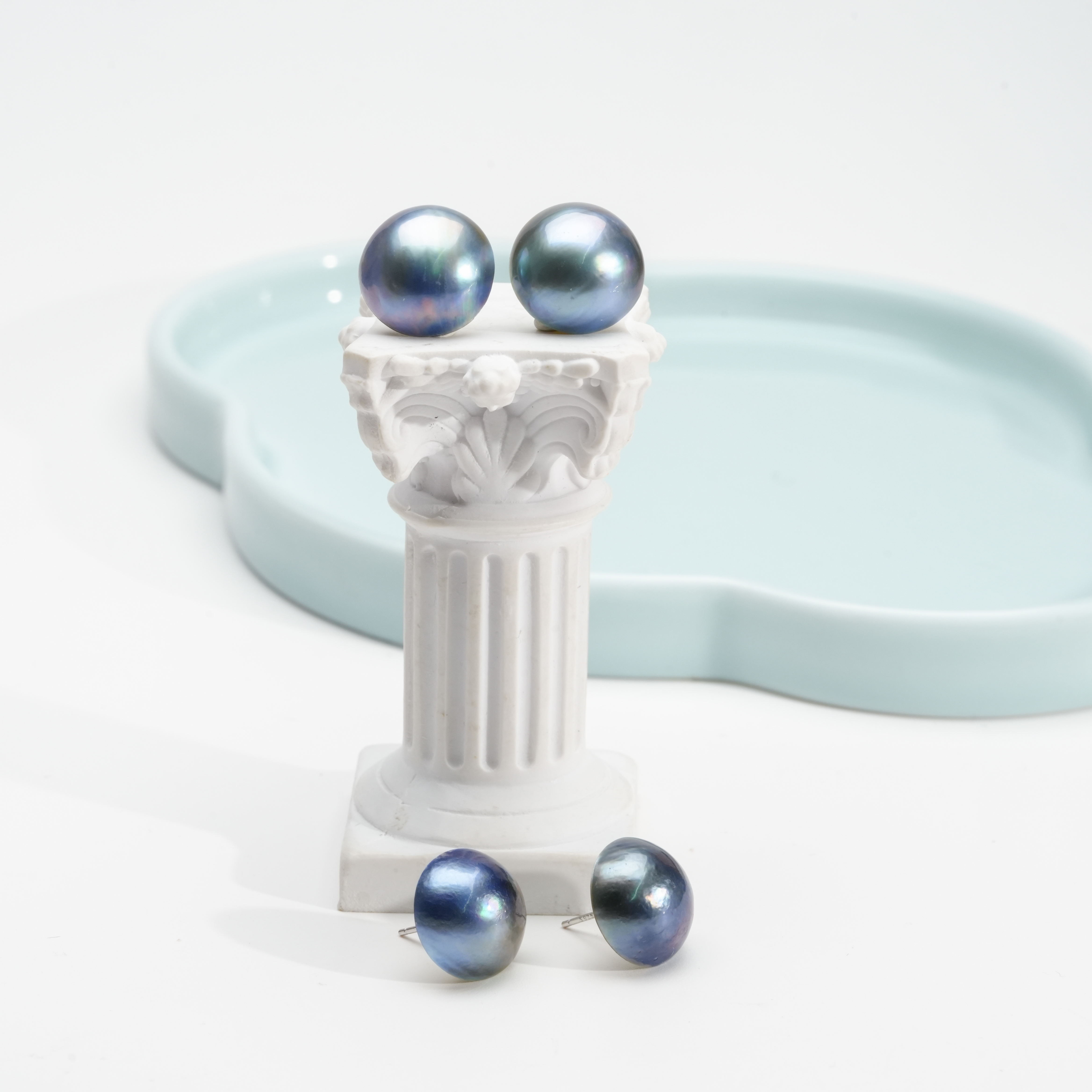 【小北好物】s925海水马贝珍珠耳钉约14*14mm【多样性发一】QH74X445