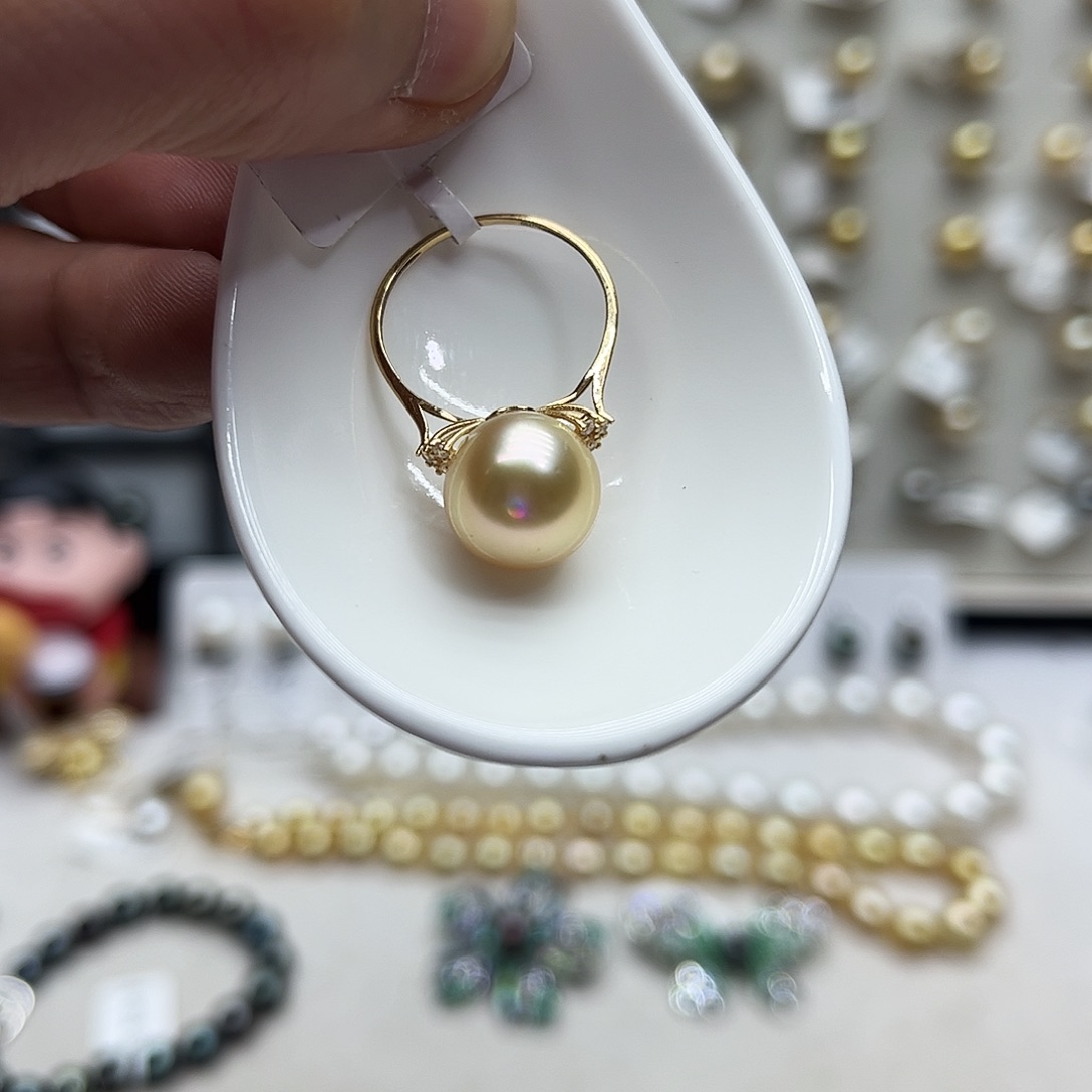 戒指海水珍珠18K金镶嵌