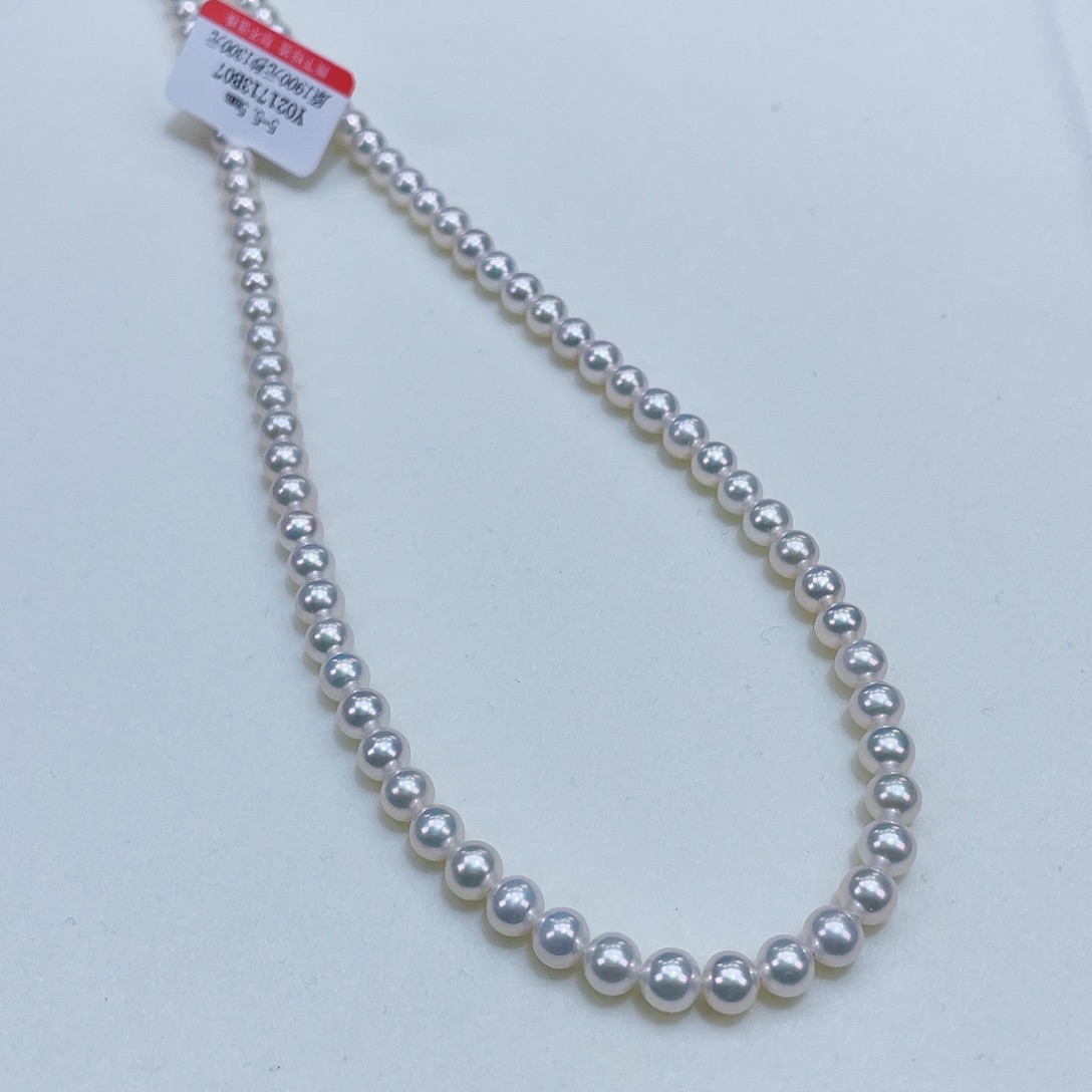 淡水珍珠颈饰银S925镶嵌5/5.5爆亮天女光毕业新品