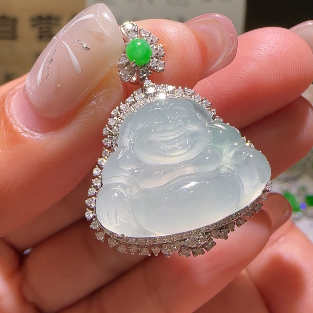 【闪购商品】翡翠颈饰18K金镶嵌缅甸