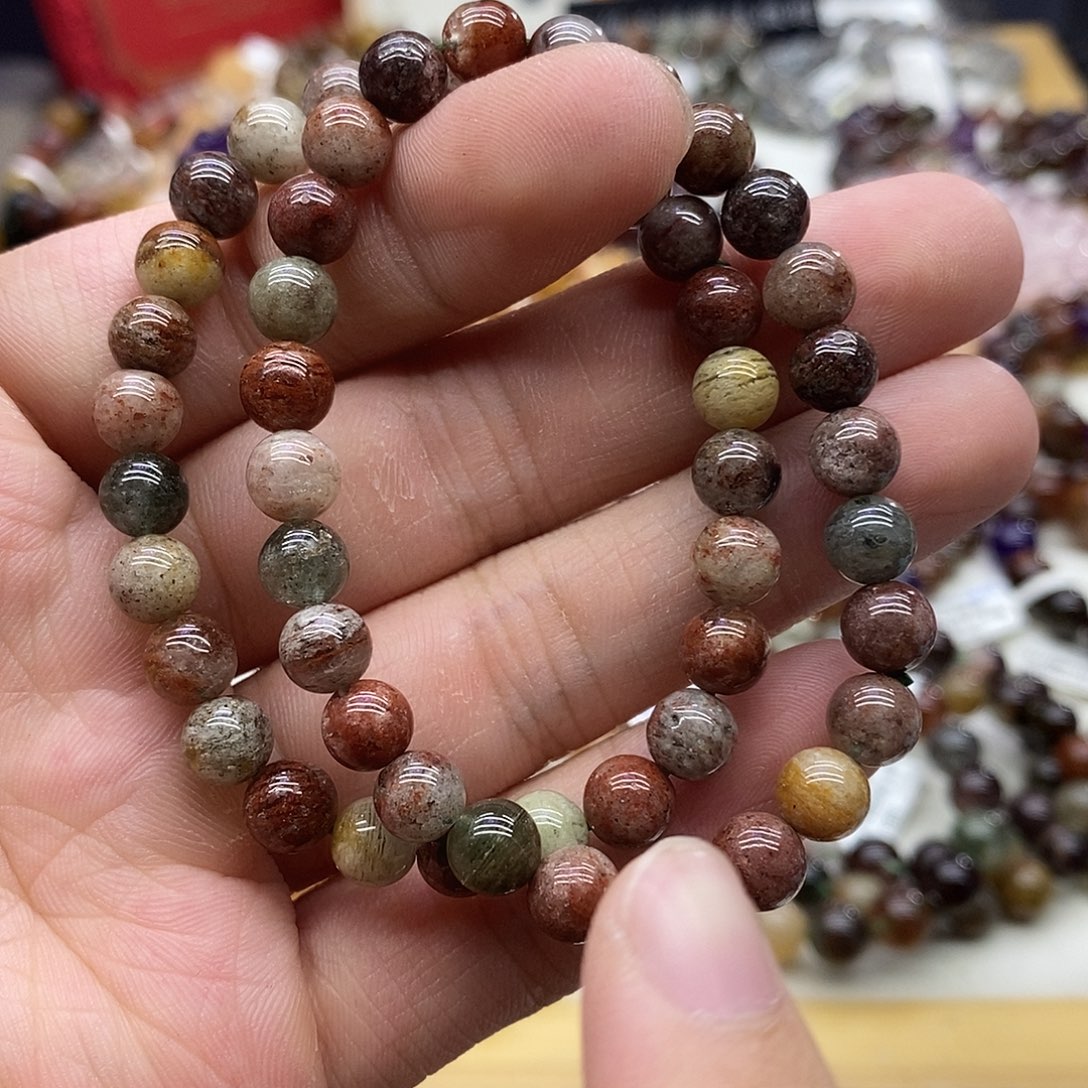 水晶手链未镶嵌多样性发货发一条