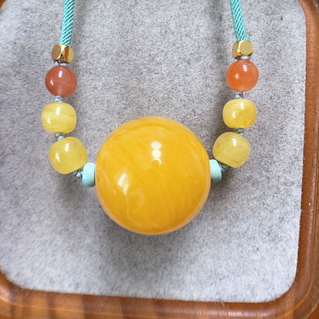 蜜蜡颈饰未镶嵌蜜蜡