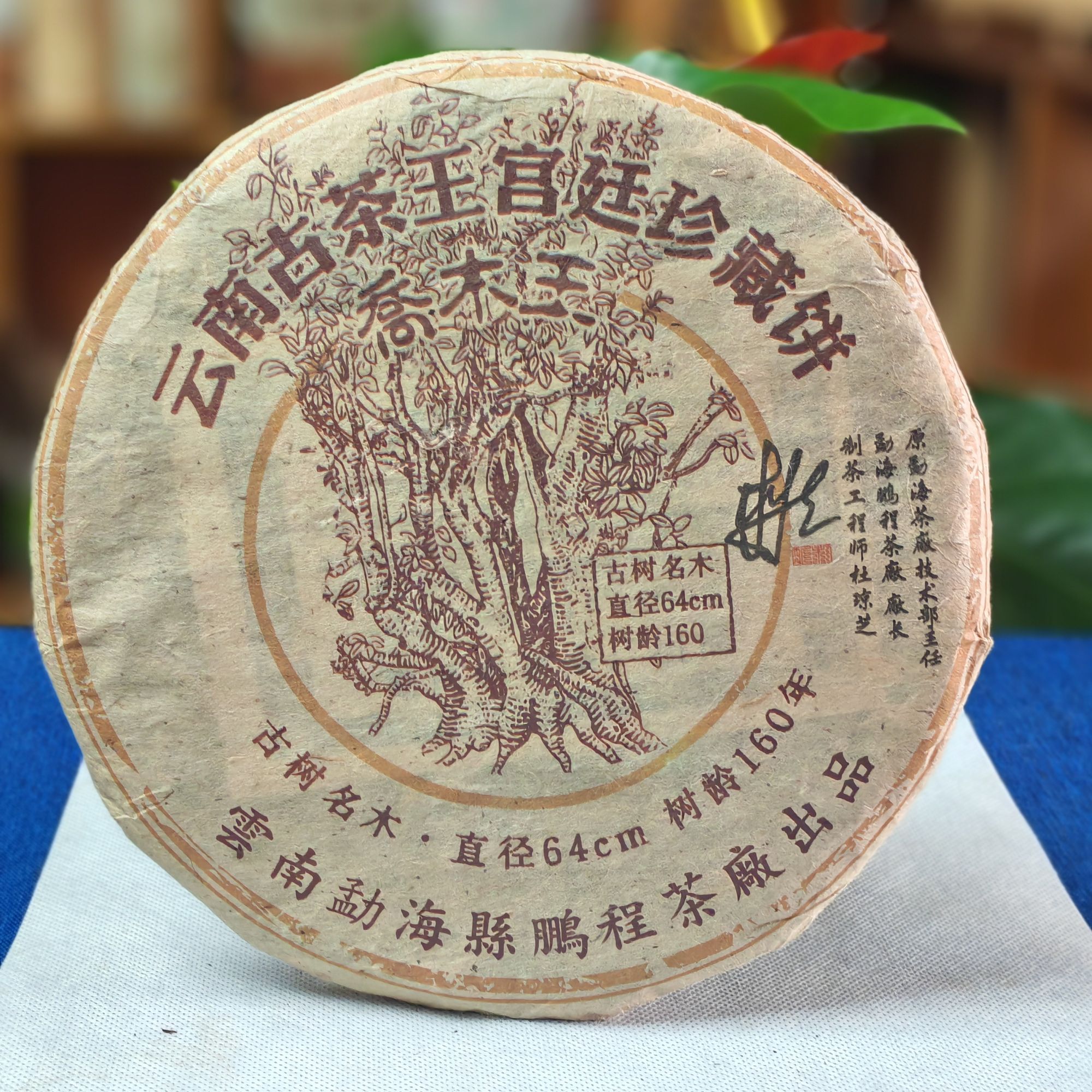 【私藏高货】2010年云南古茶王宫廷珍藏饼乔木王普洱茶生茶357g