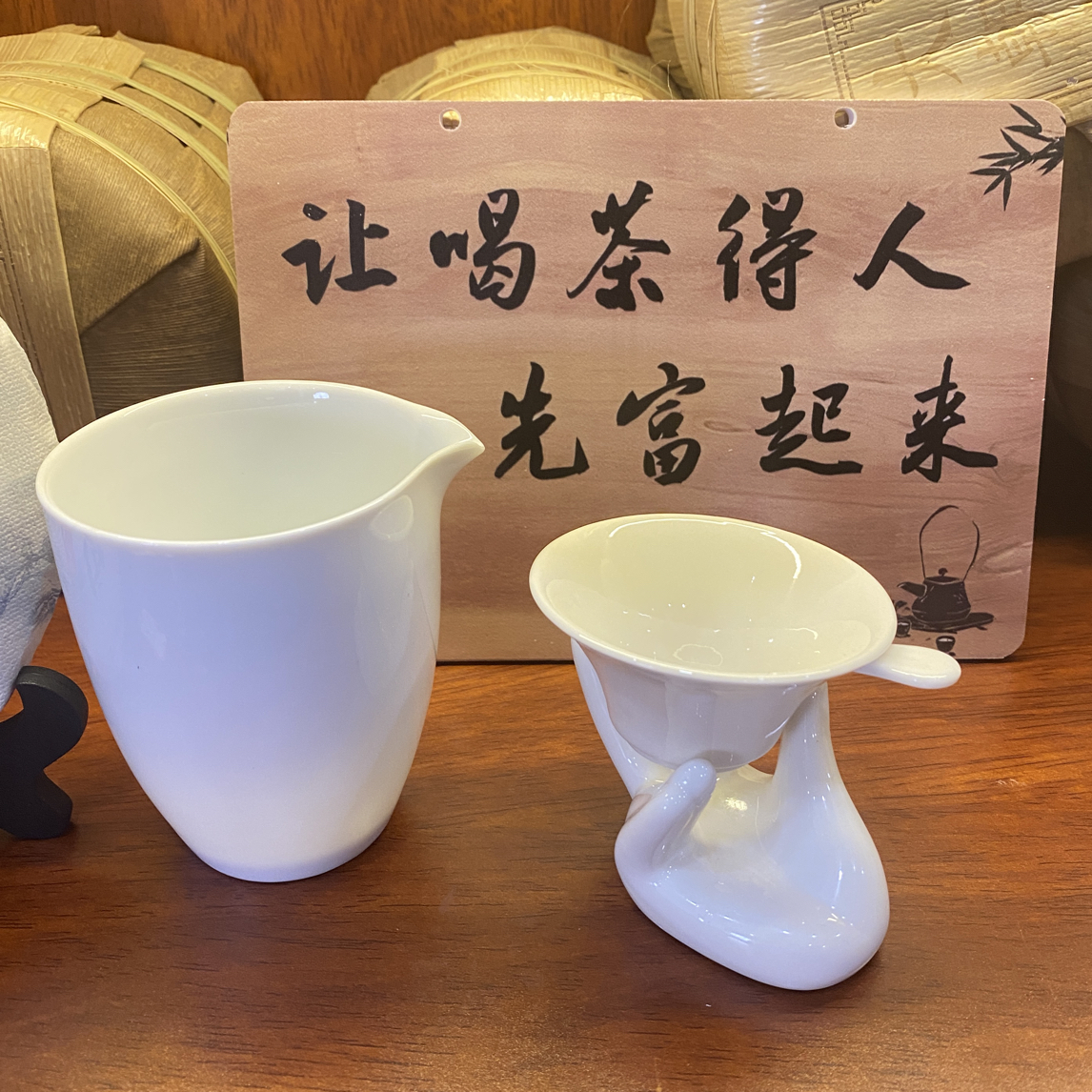 景德镇白瓷佛手茶漏创意功夫茶具配件茶叶过滤器泡茶工具