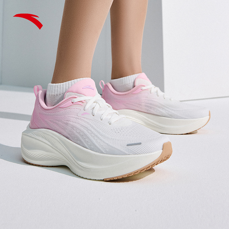 安踏叶子女子跑鞋秋季新款休闲时尚缓震轻便百搭运动跑鞋鞋子女款