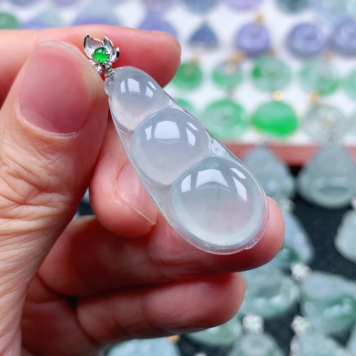 翡翠吊坠(不含链)18K金镶嵌H**?