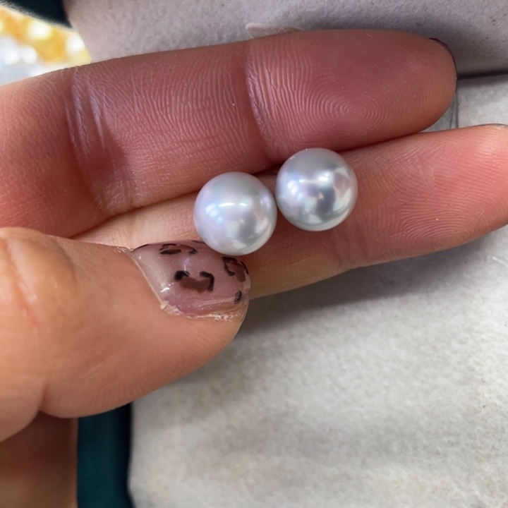 海水珍珠耳饰18K金镶嵌