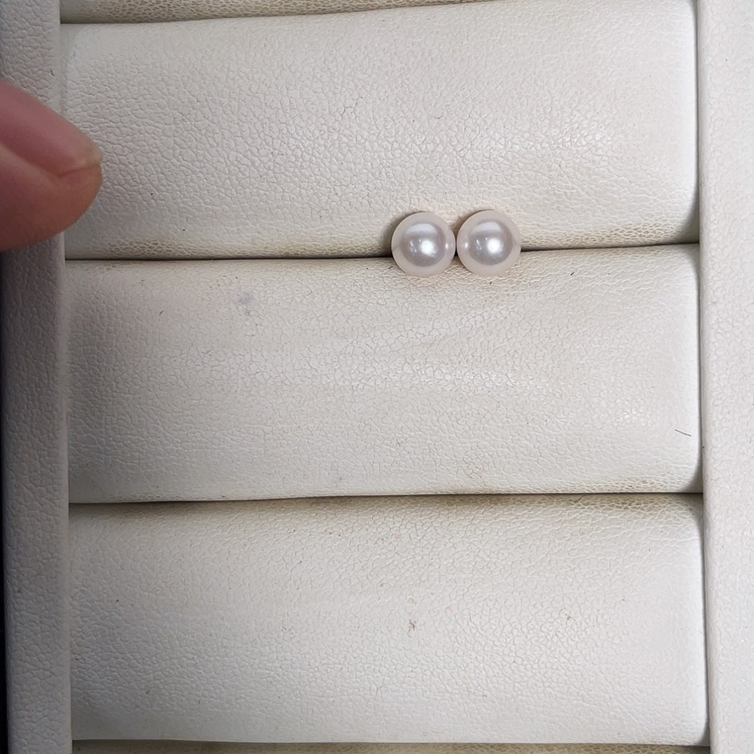 银S925镶嵌耳饰海水珍珠