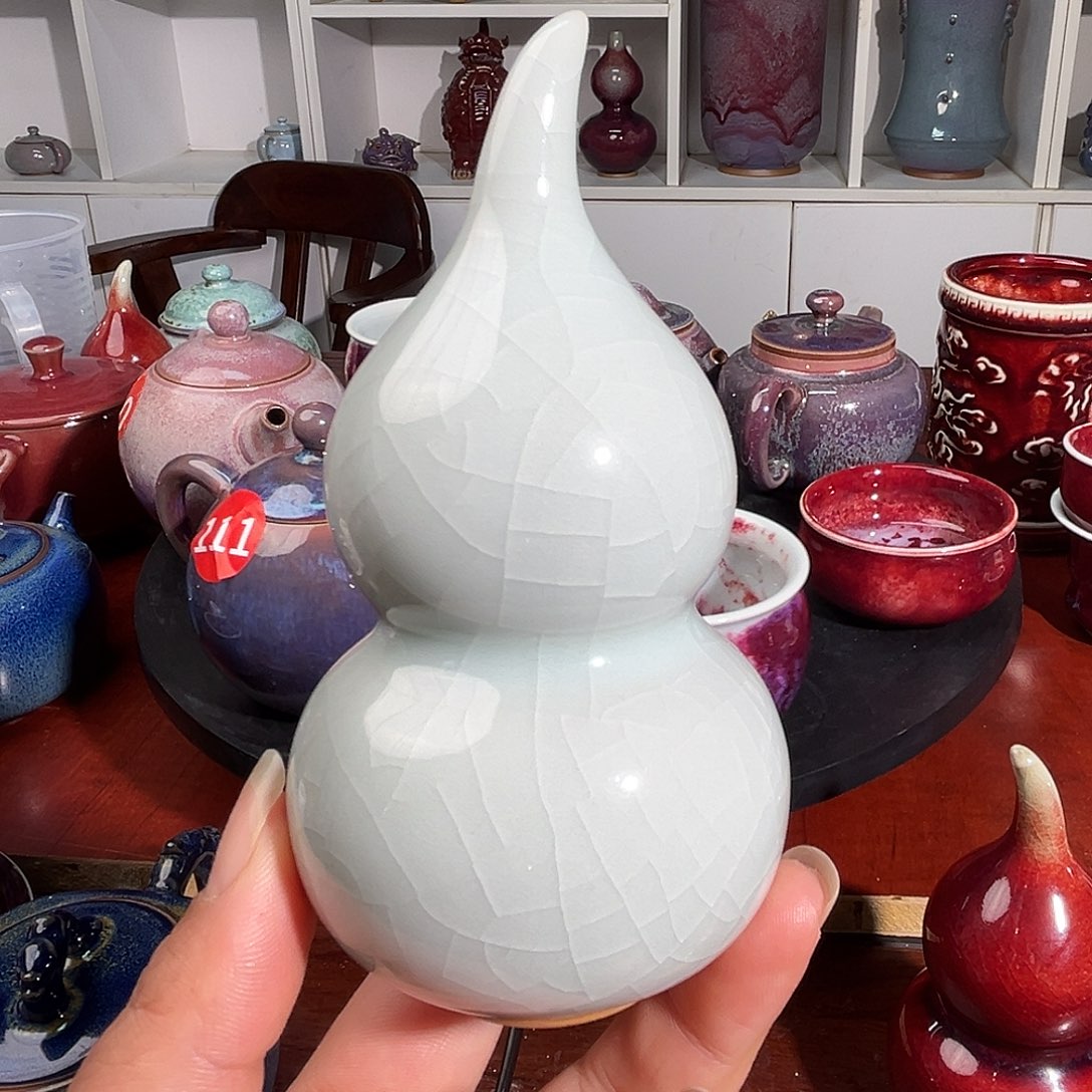 钧窑钧瓷小葫芦摆件钧窑