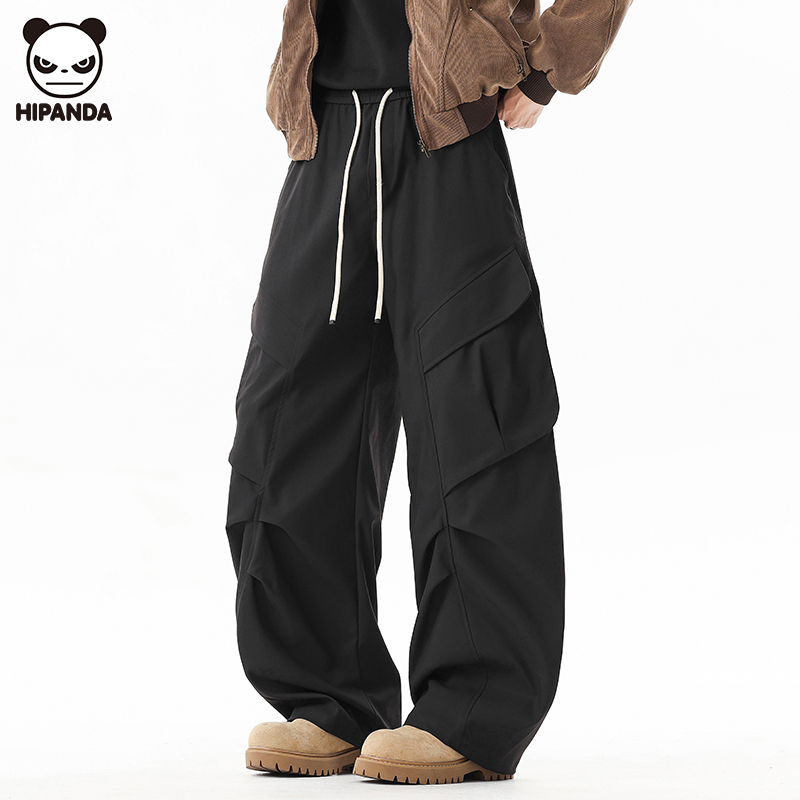 Hi Panda弯刀休闲裤男装秋季百搭重磅宽松显瘦城市户外长裤工装裤