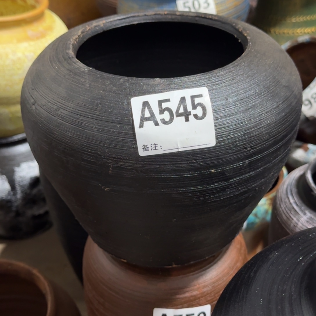 粗陶高度17口径13带孔‘无孔水培下单备注’