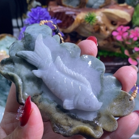 【闪购商品】颈饰未镶嵌翡翠鱼