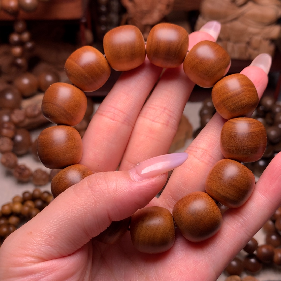 檀香木手串/手链老山檀香1718奶香黑肉