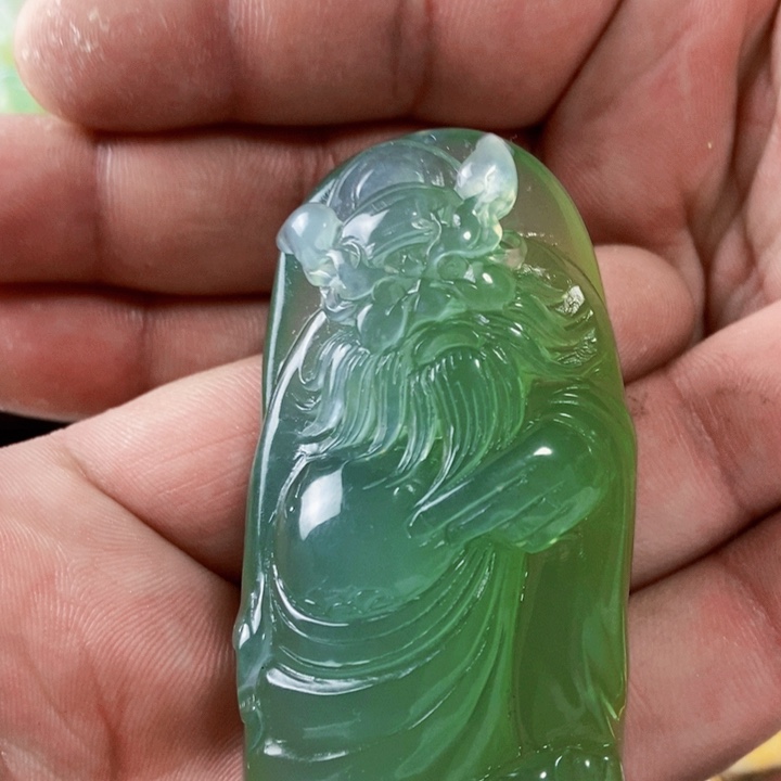 岫玉手把件未镶嵌