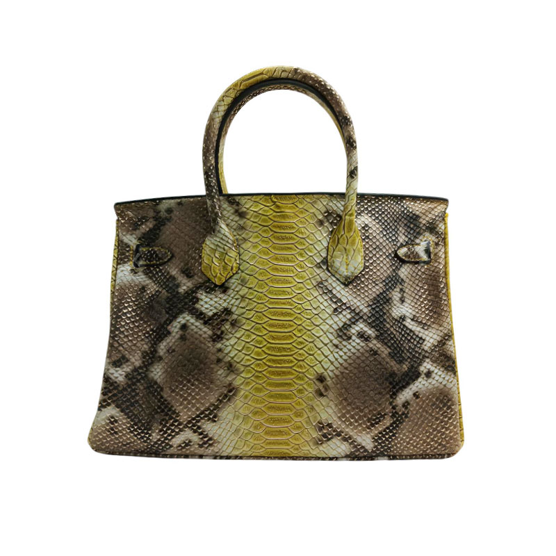 2025年新款轻奢百搭单肩斜挎包 89018-黄金色蟒纹