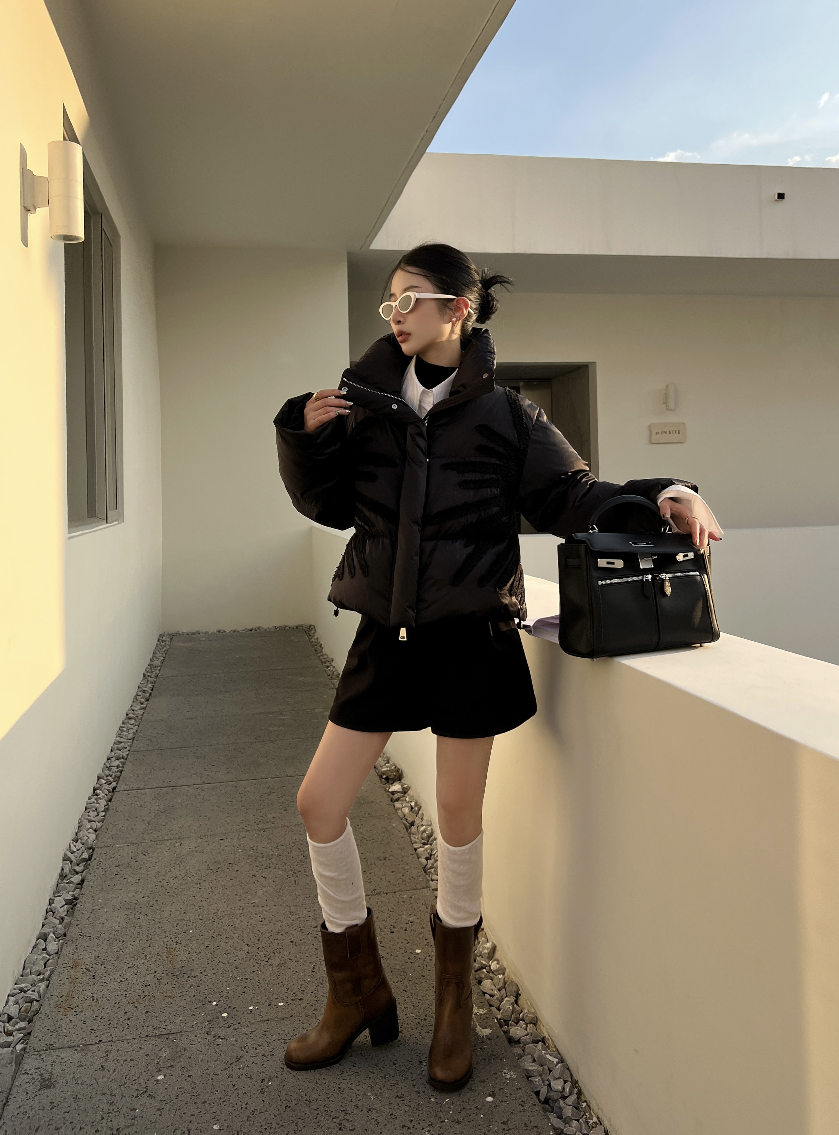 QIANJIE家｜独立原创小众设计师羽毛刺绣元素立领短外套35552