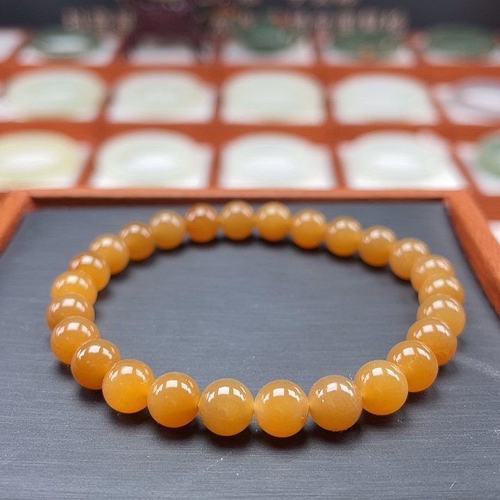 手串未镶嵌和田玉（糖玉）