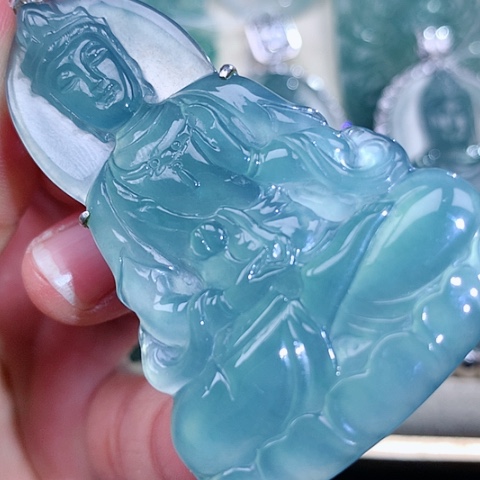 【闪购商品】翡翠颈饰银S925镶嵌天然翡翠