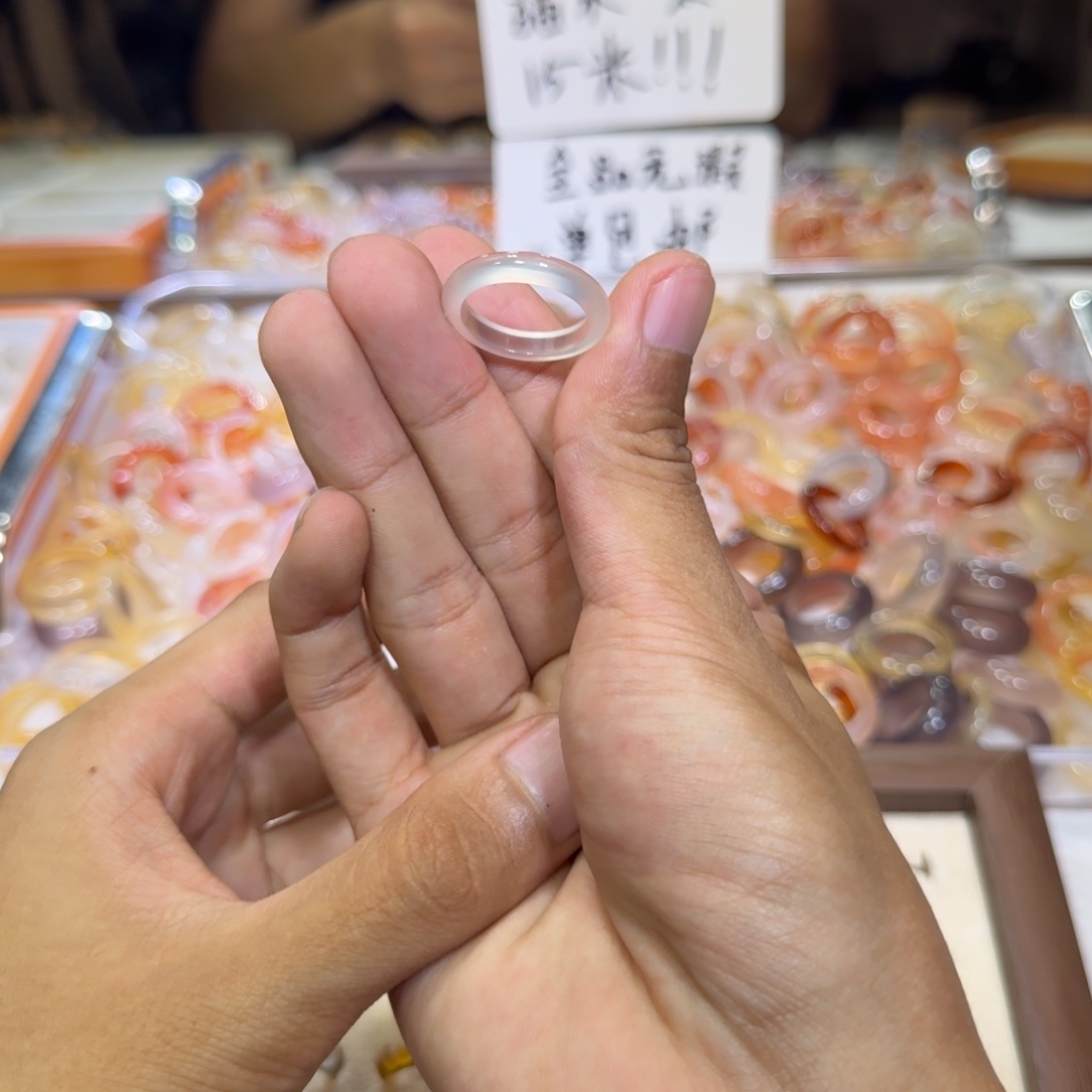 玛瑙/玉髓戒指未镶嵌64号港16
