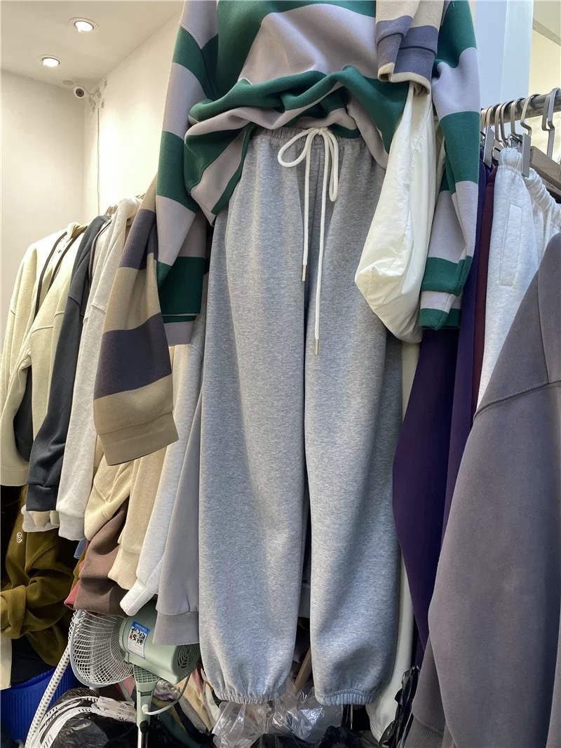 冬款加绒加厚束脚卫裤9028