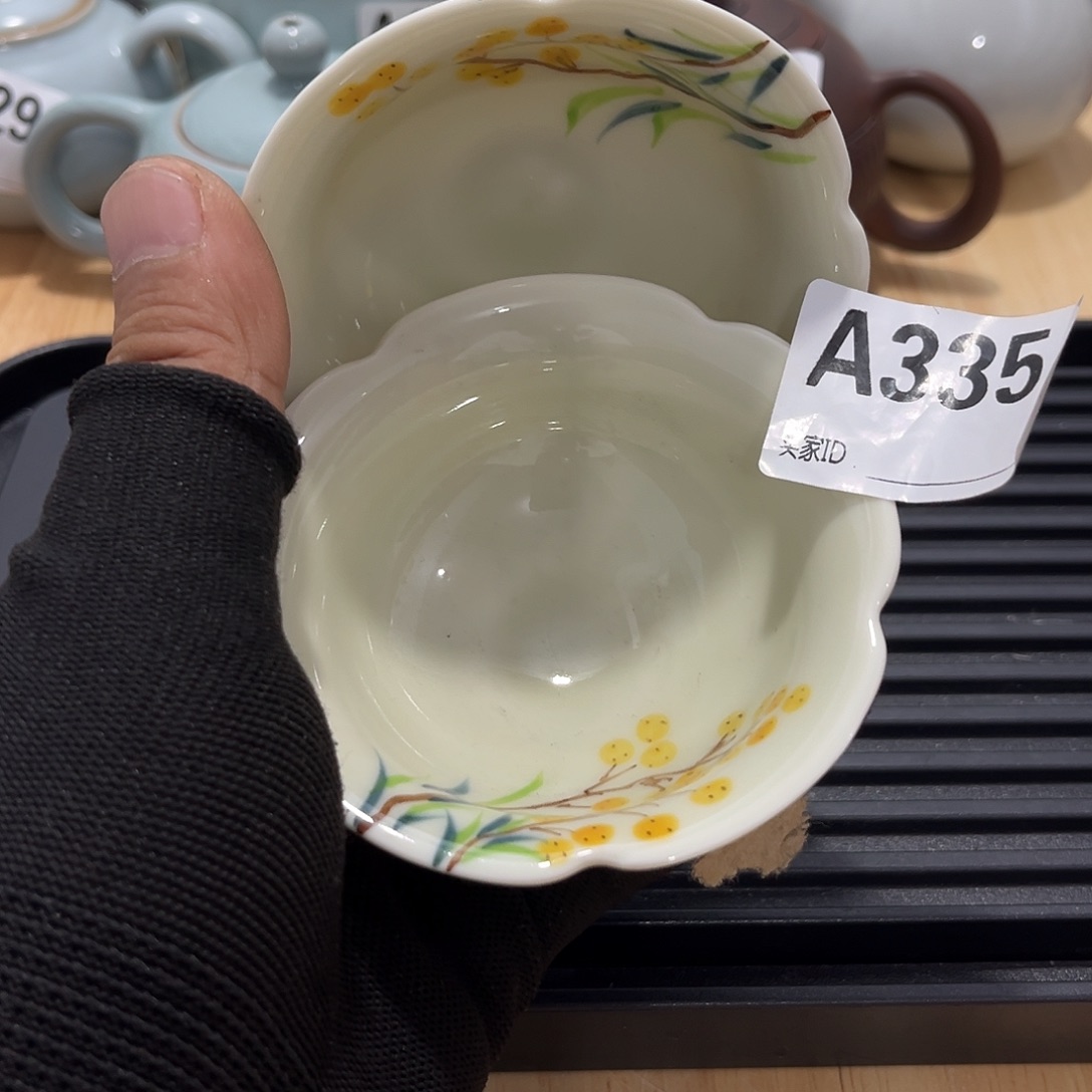 瓷片茶摆件工艺品摆件666