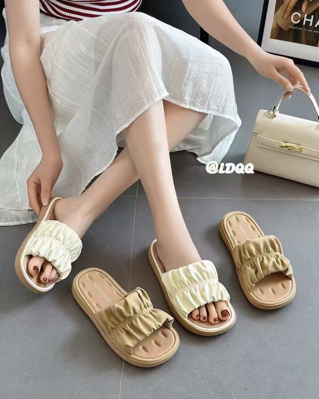 夏季小皮匠611-2底平底一字拖配裙子的拖鞋凉拖鞋女鞋凉鞋舒适