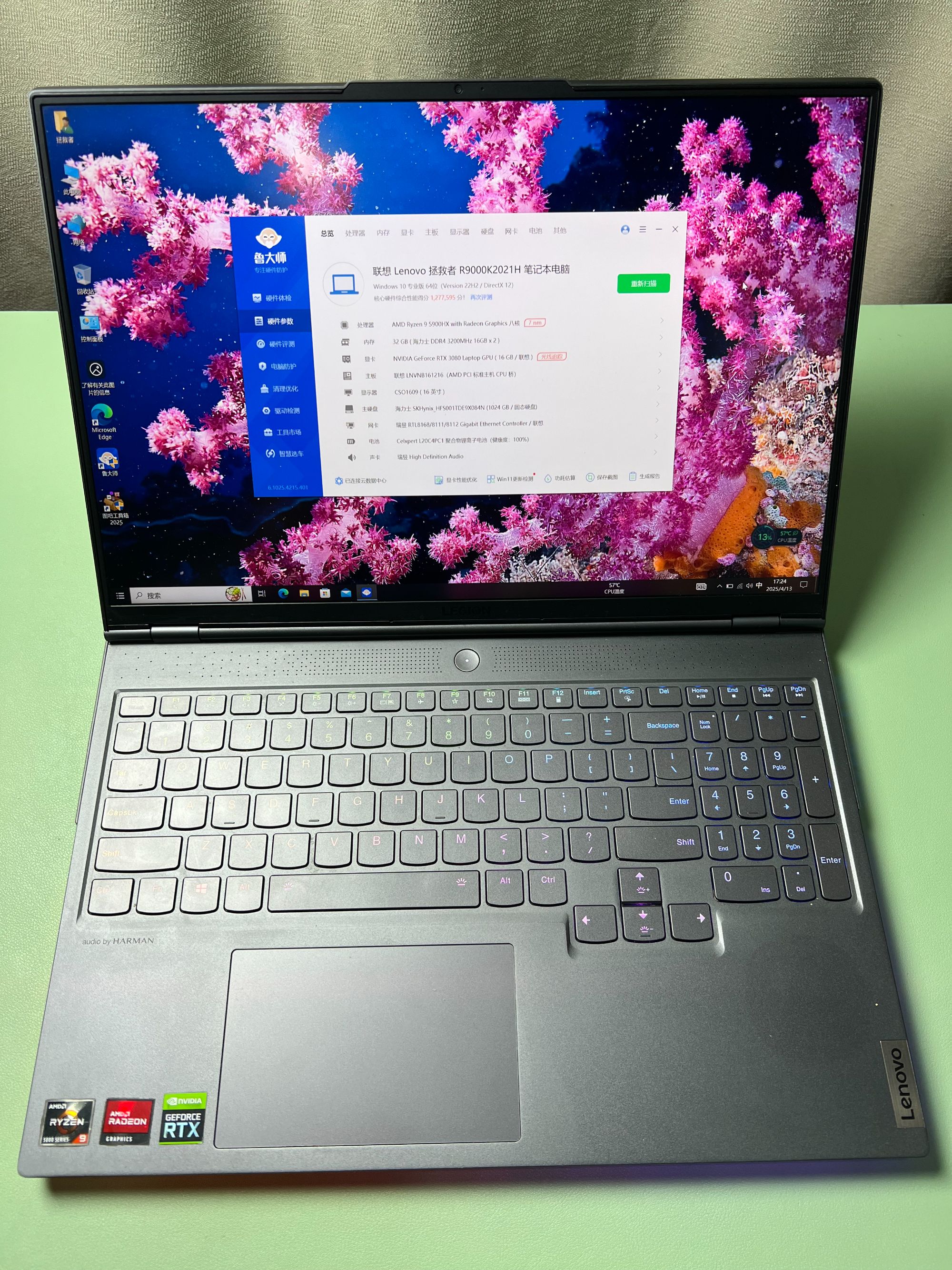 95新 Lenovo/联想 游戏本拯救者R9000K RTX3080 32+1T 21款 29448