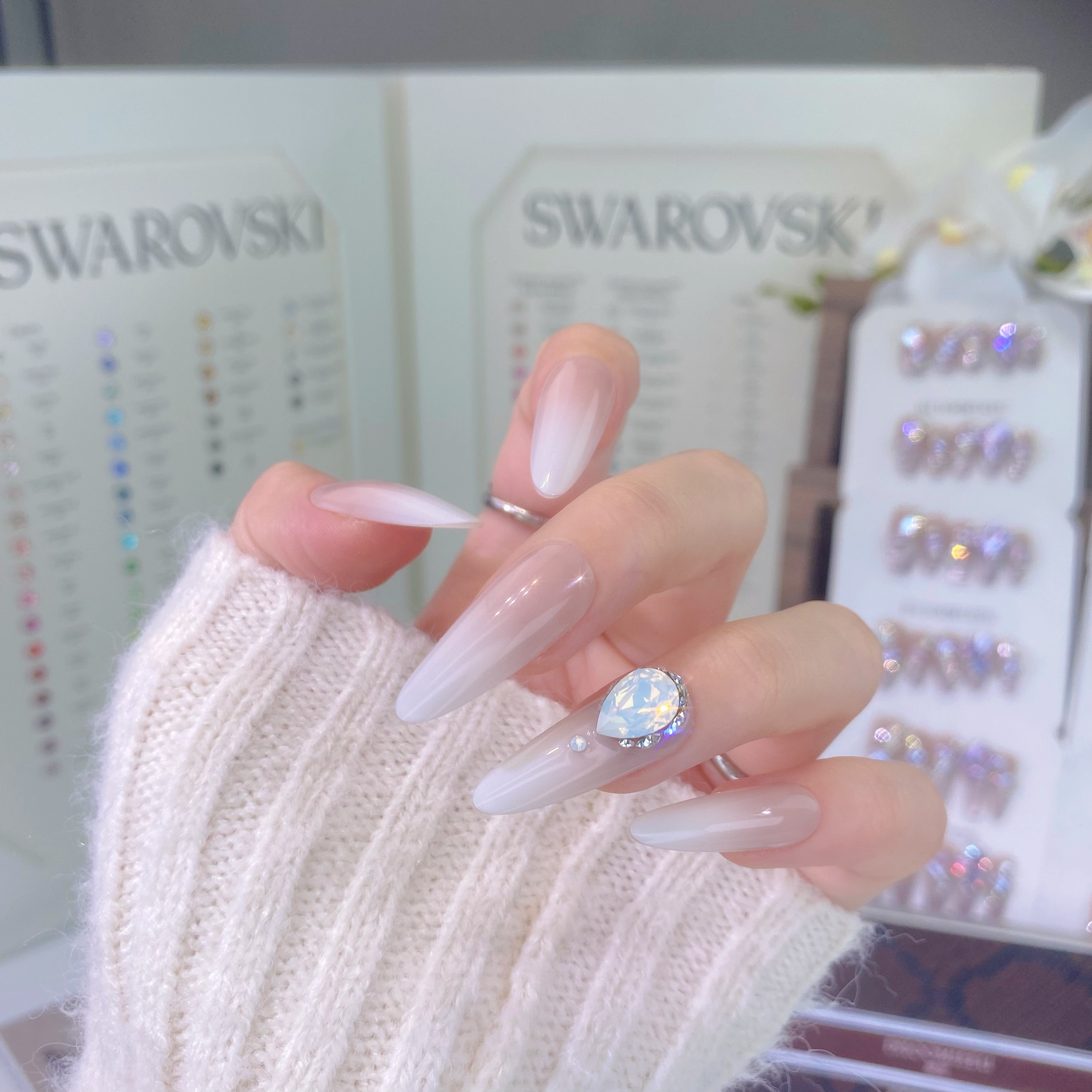 【雪珀泪】缇觅轻奢全华子钻纯手工可拆卸式穿戴甲