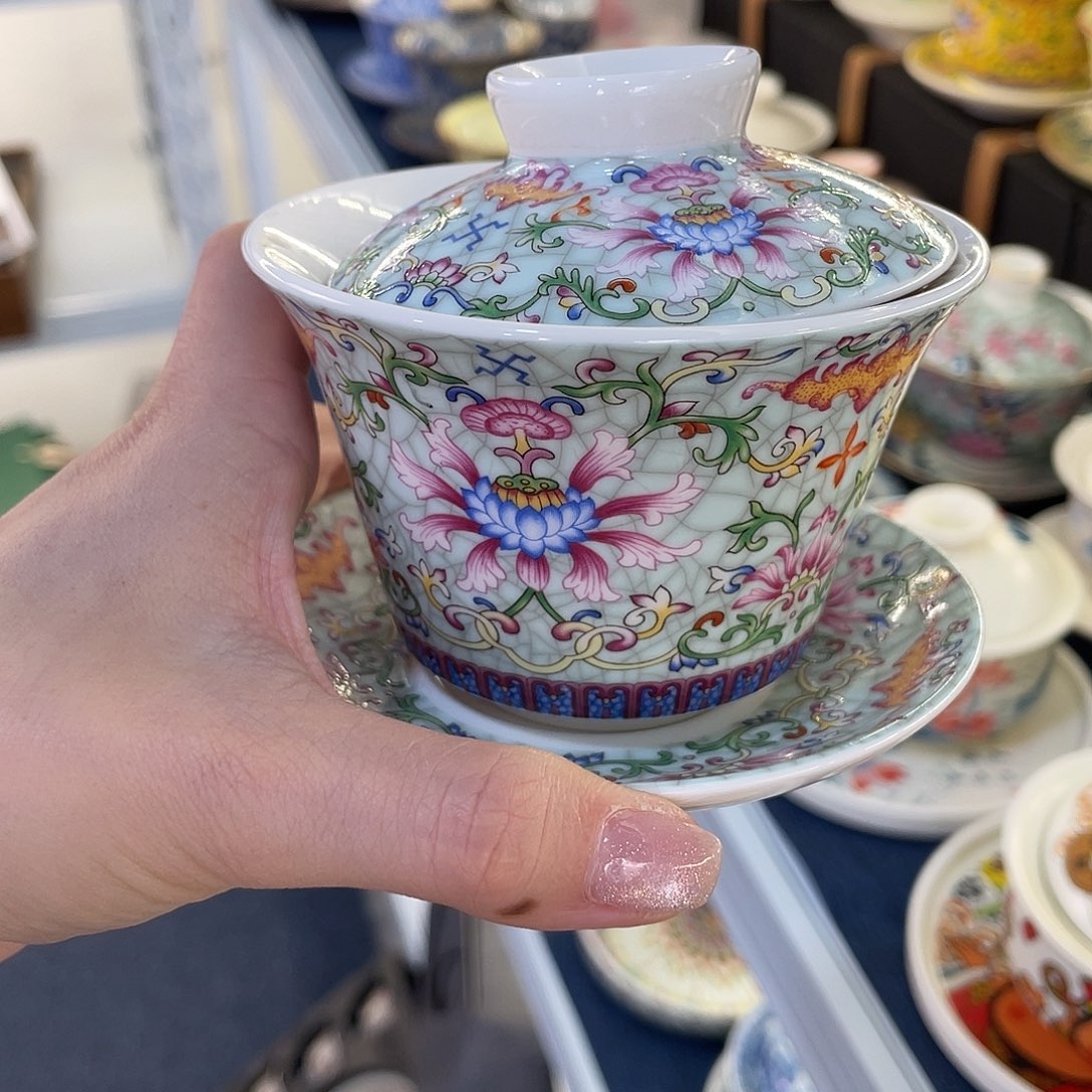 陶景德陶瓷盖碗茶具