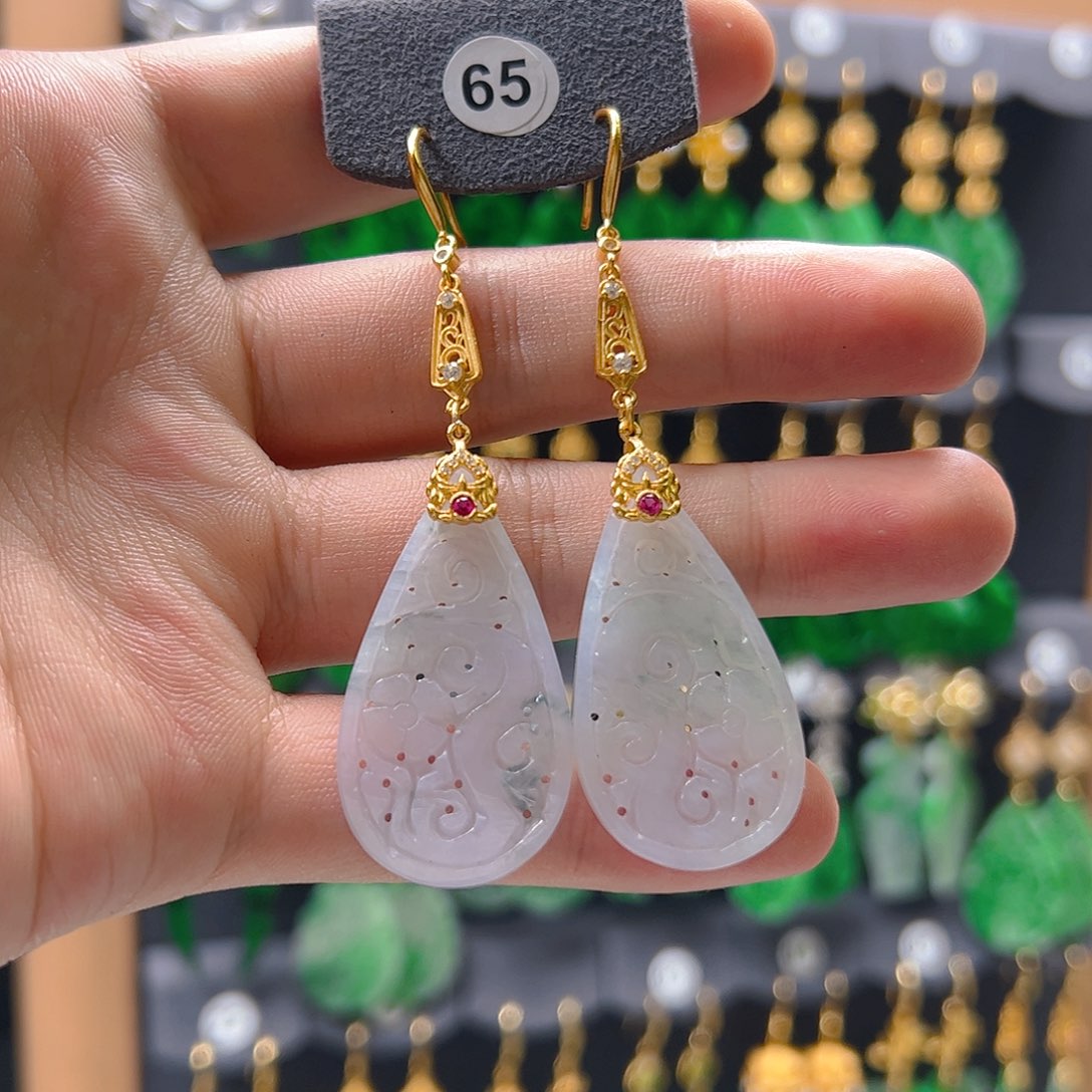 未镶嵌翡翠耳饰翡翠