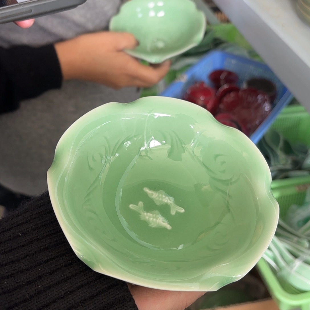 龙泉云间青瓷小米茶器